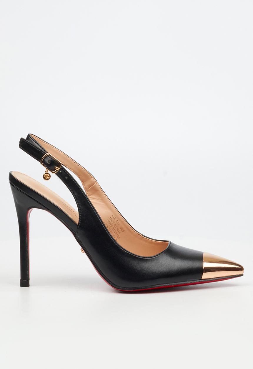 Miss Black - Lola 34 slingback heel - black