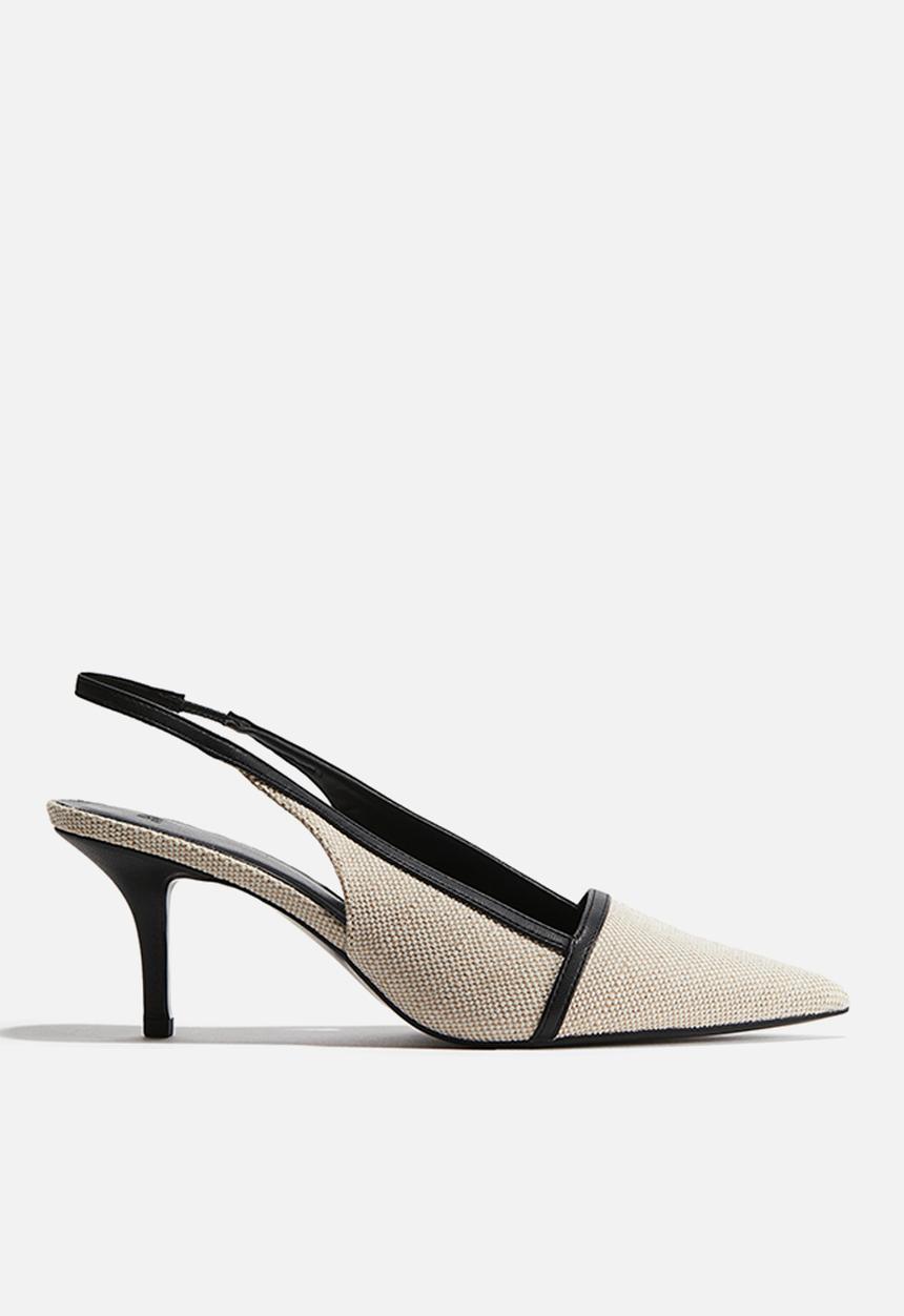 H&M - Pointed slingbacks - beige & black 