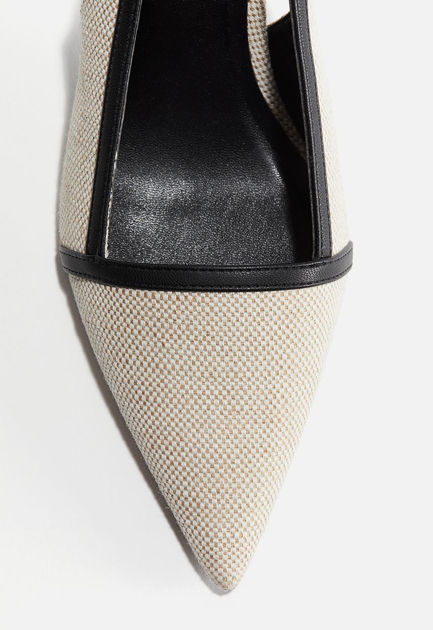H&M - Pointed slingbacks - beige & black 