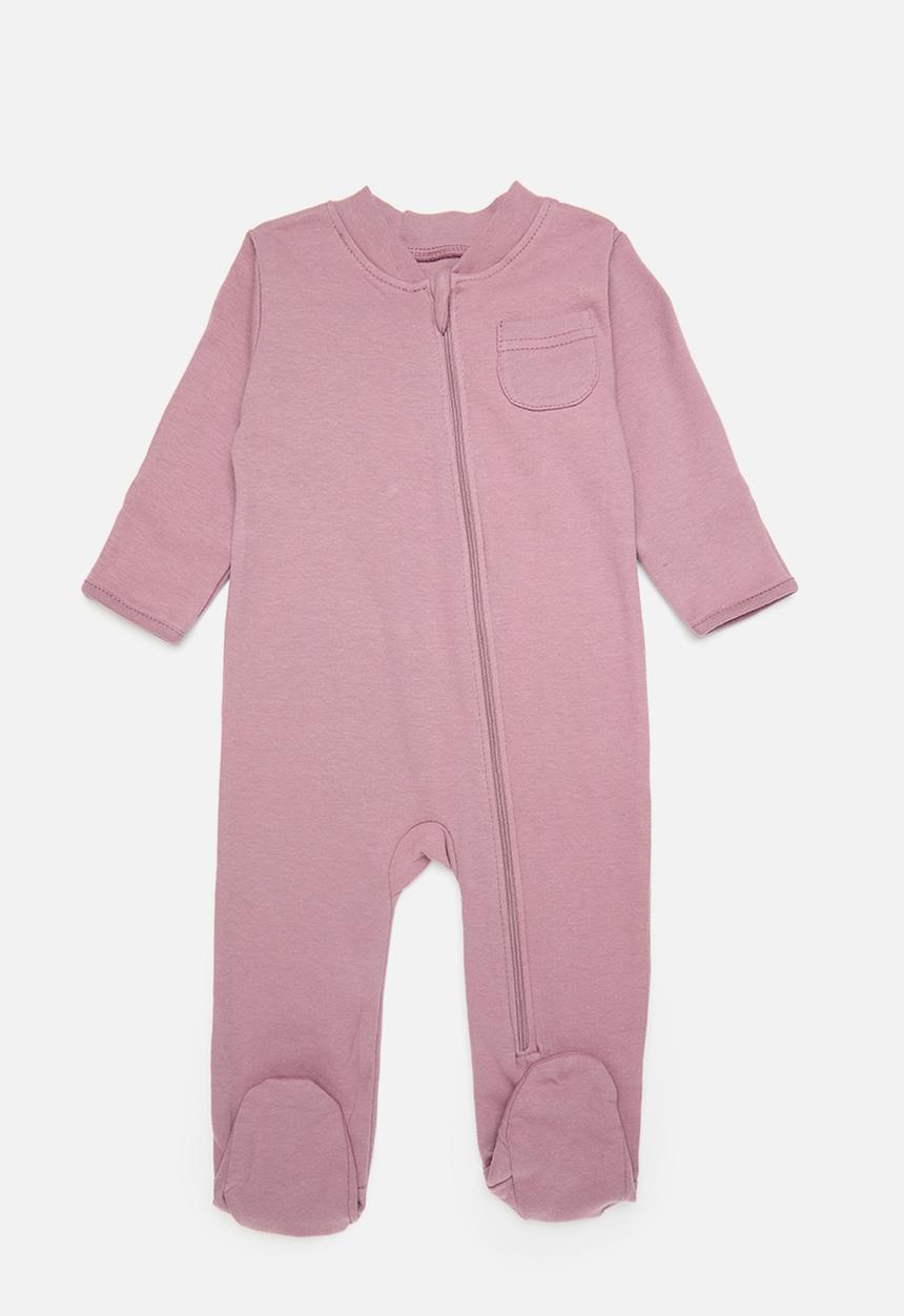 Pop Candy - Zip thru sleepsuit - dusty pink