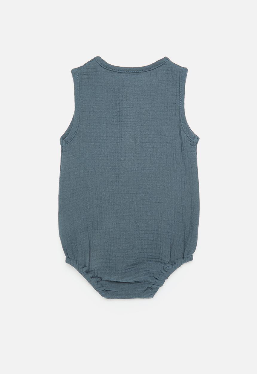 Pop Candy - Half button bodyvest - navy blue