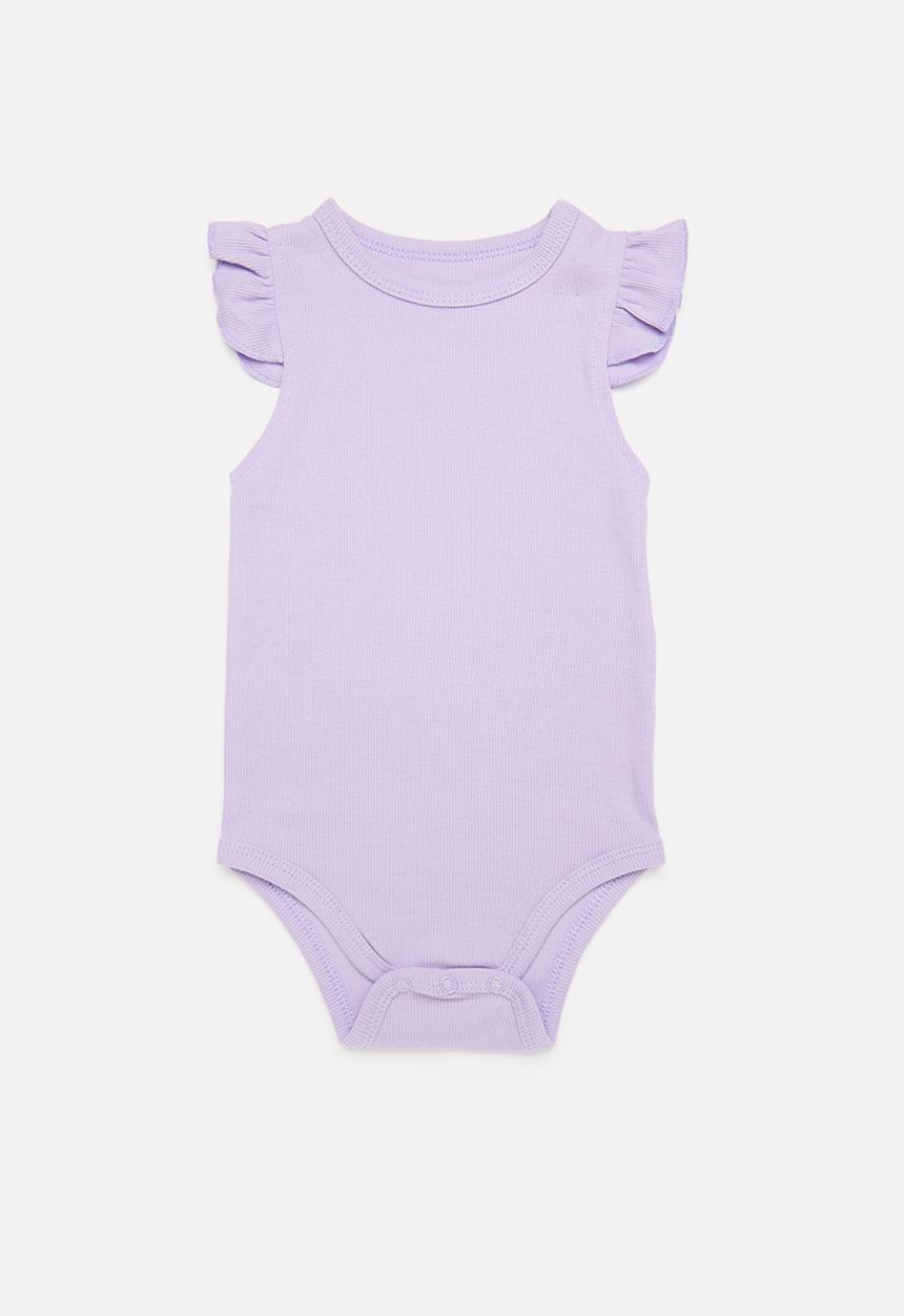 Pop Candy - Frilled sleeve bodyvest - lilac