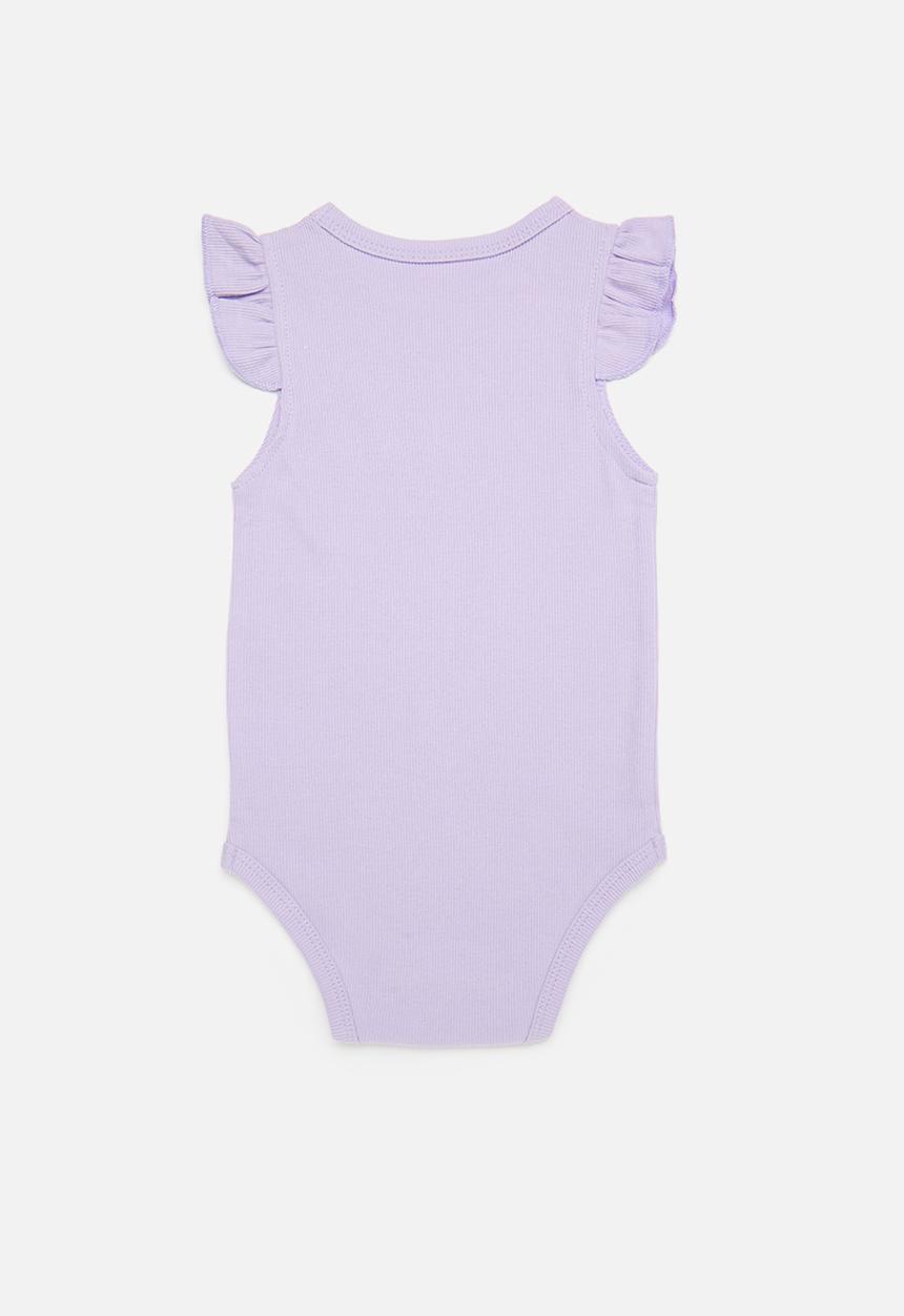 Pop Candy - Frilled sleeve bodyvest - lilac