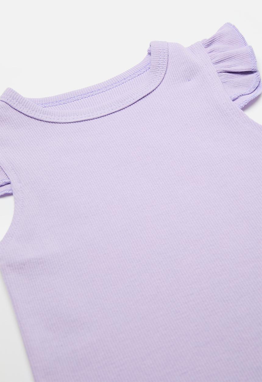 Pop Candy - Frilled sleeve bodyvest - lilac