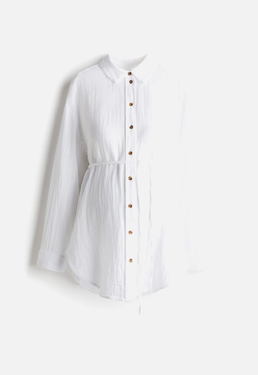 H&M - Mama before & after muslin shirt - white