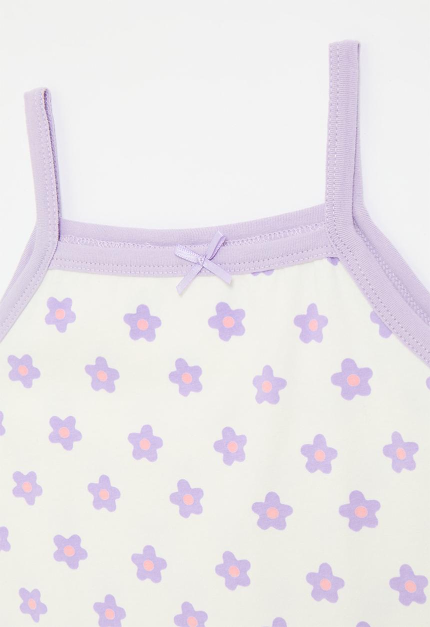 Pop Candy - Printed cami tank top - lilac & white