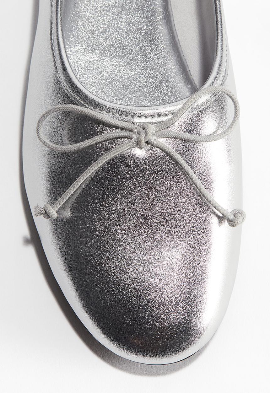H&M - Ballet pumps - silver-coloured