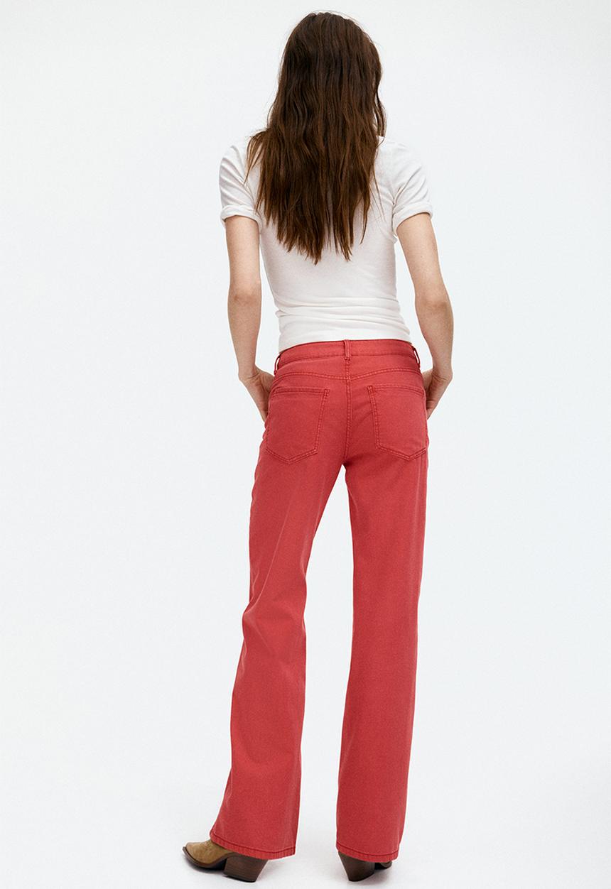 H&M - Wide high jeans - red