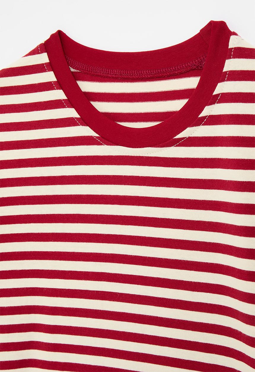 Pop Candy - Striped tee - red & white