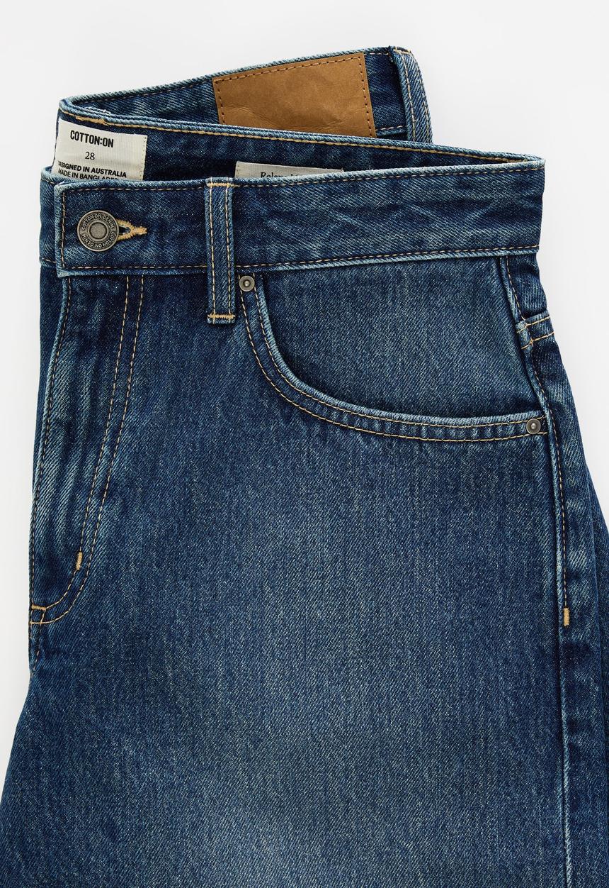 Cotton On - Relaxed denim short - angel blue