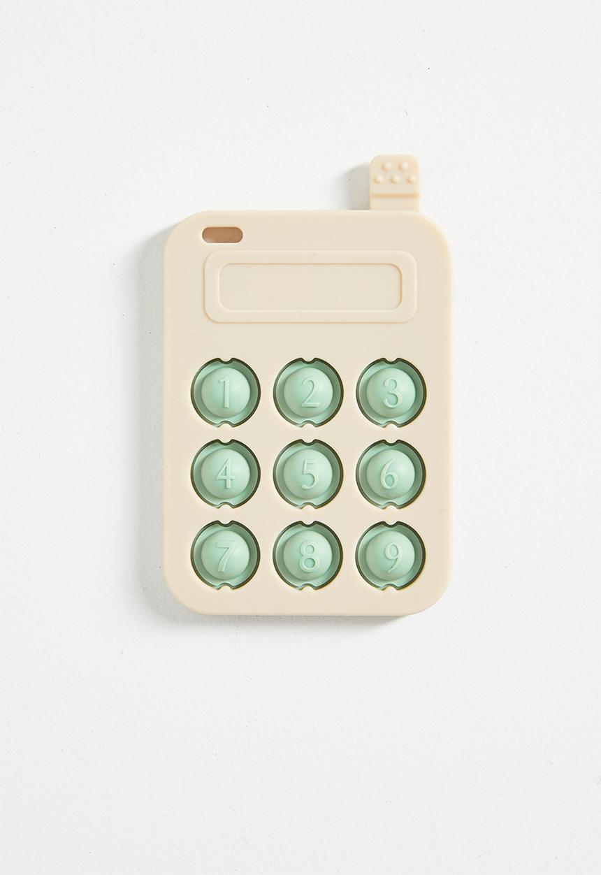Pop Candy - Silicone toy phone - ecru/sage