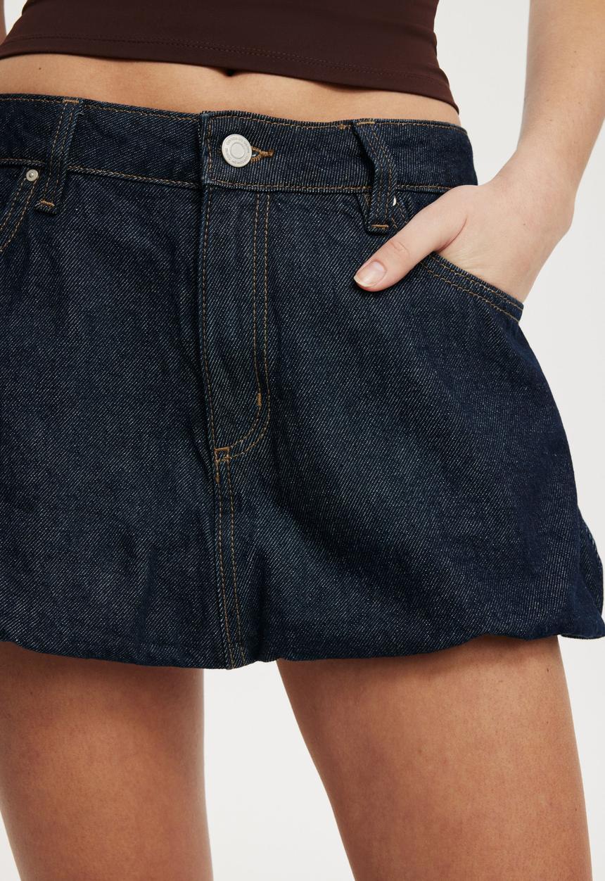 Cotton On - Bubble Denim Skirt - Shutter Blue