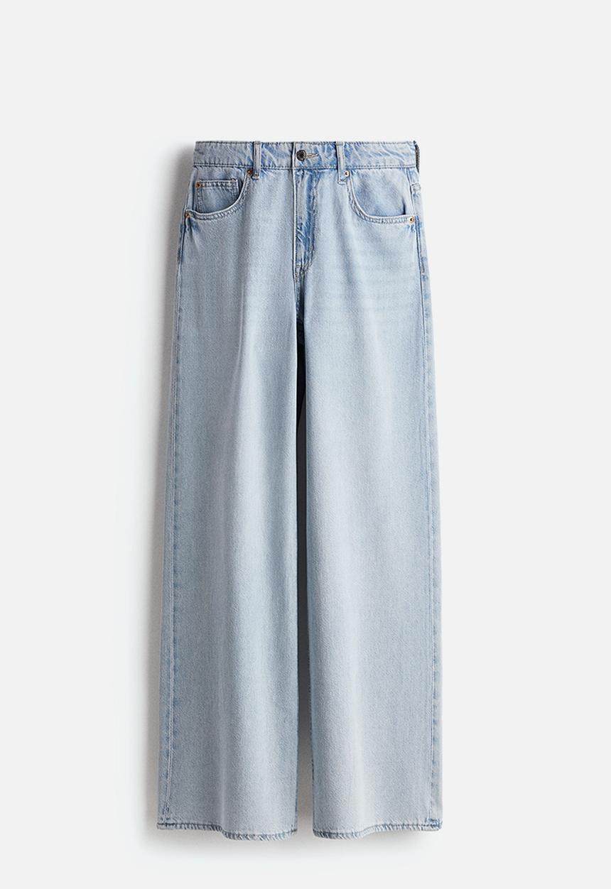 H&M - Wide high jeans - light denim blue