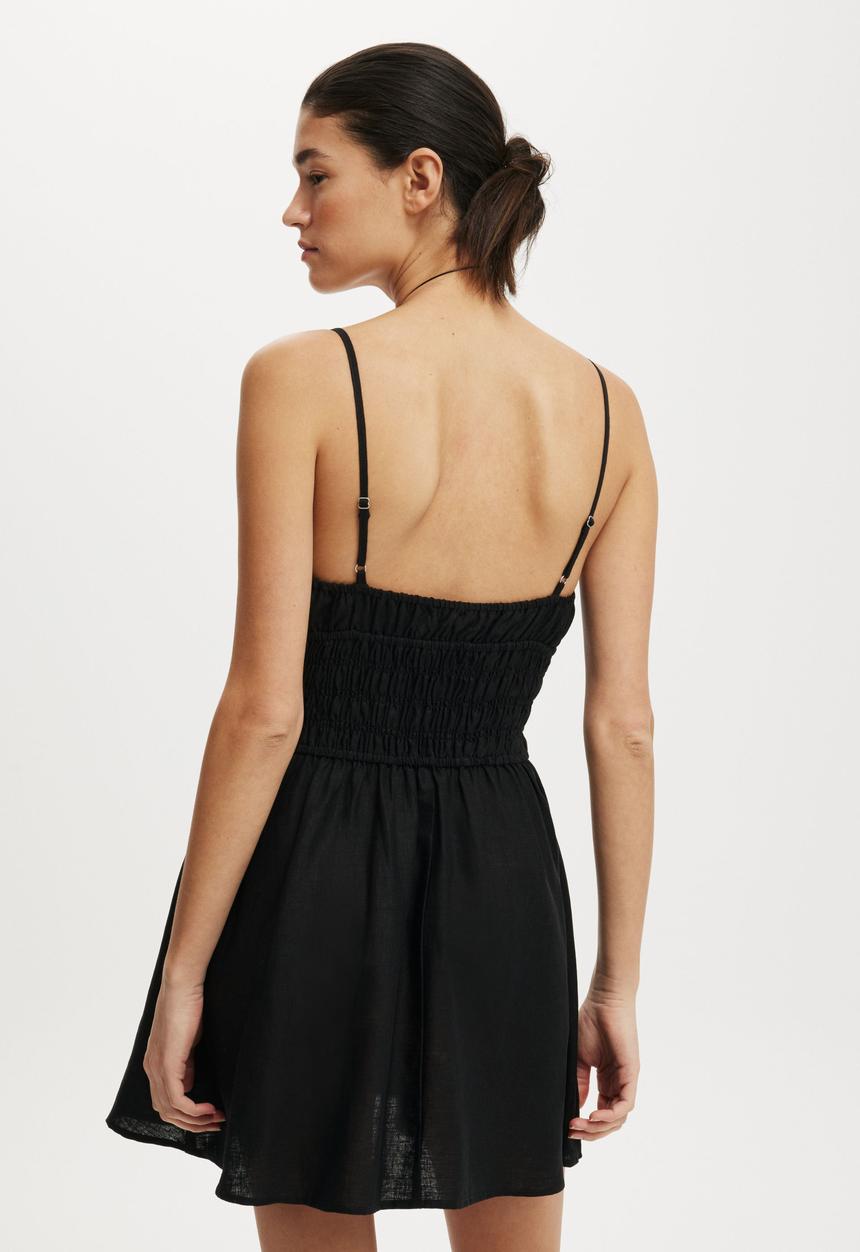 Cotton On - Haven strappy mini dress - black