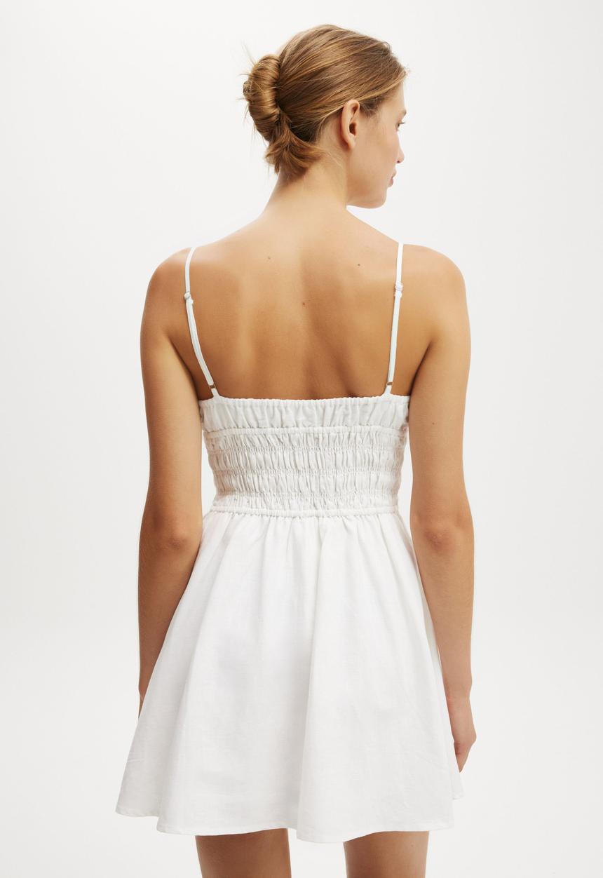 Cotton On - Haven strappy mini dress - white