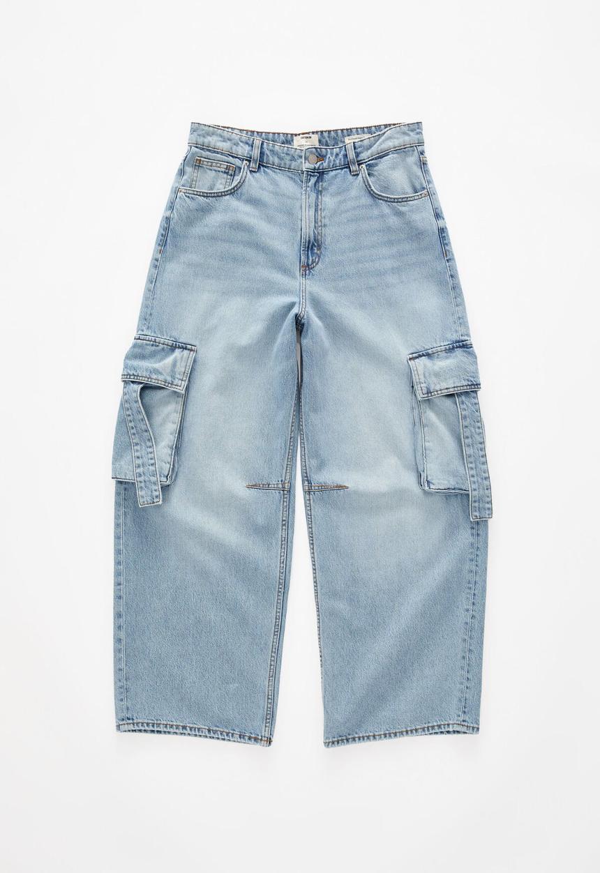 Cotton On - Boyfriend Super Baggy Jean - Cargo Remi Blue