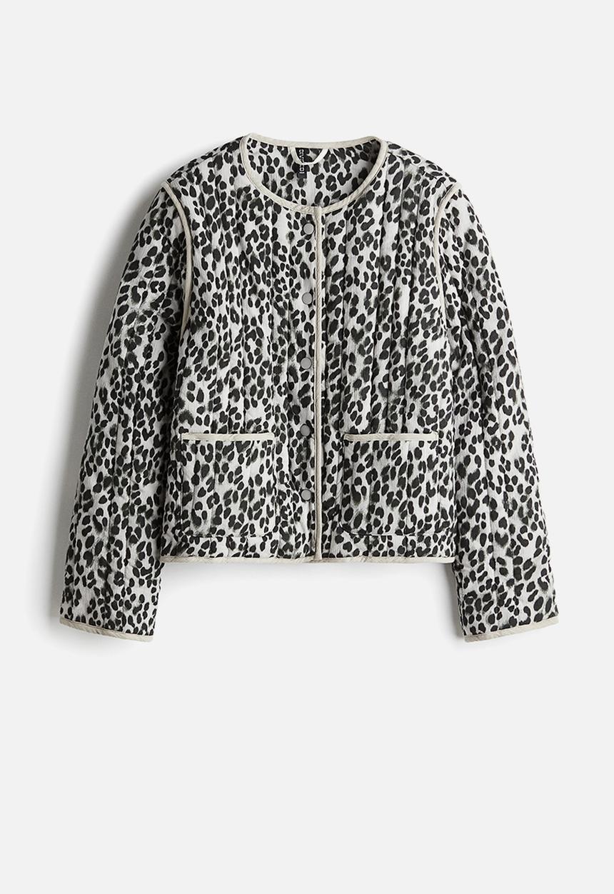 H&M - Quilted jacket - black & leopard print