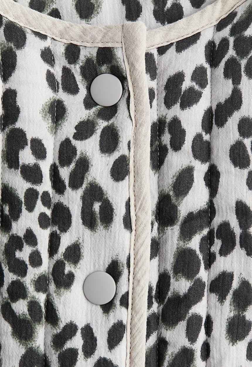 H&M - Quilted jacket - black & leopard print