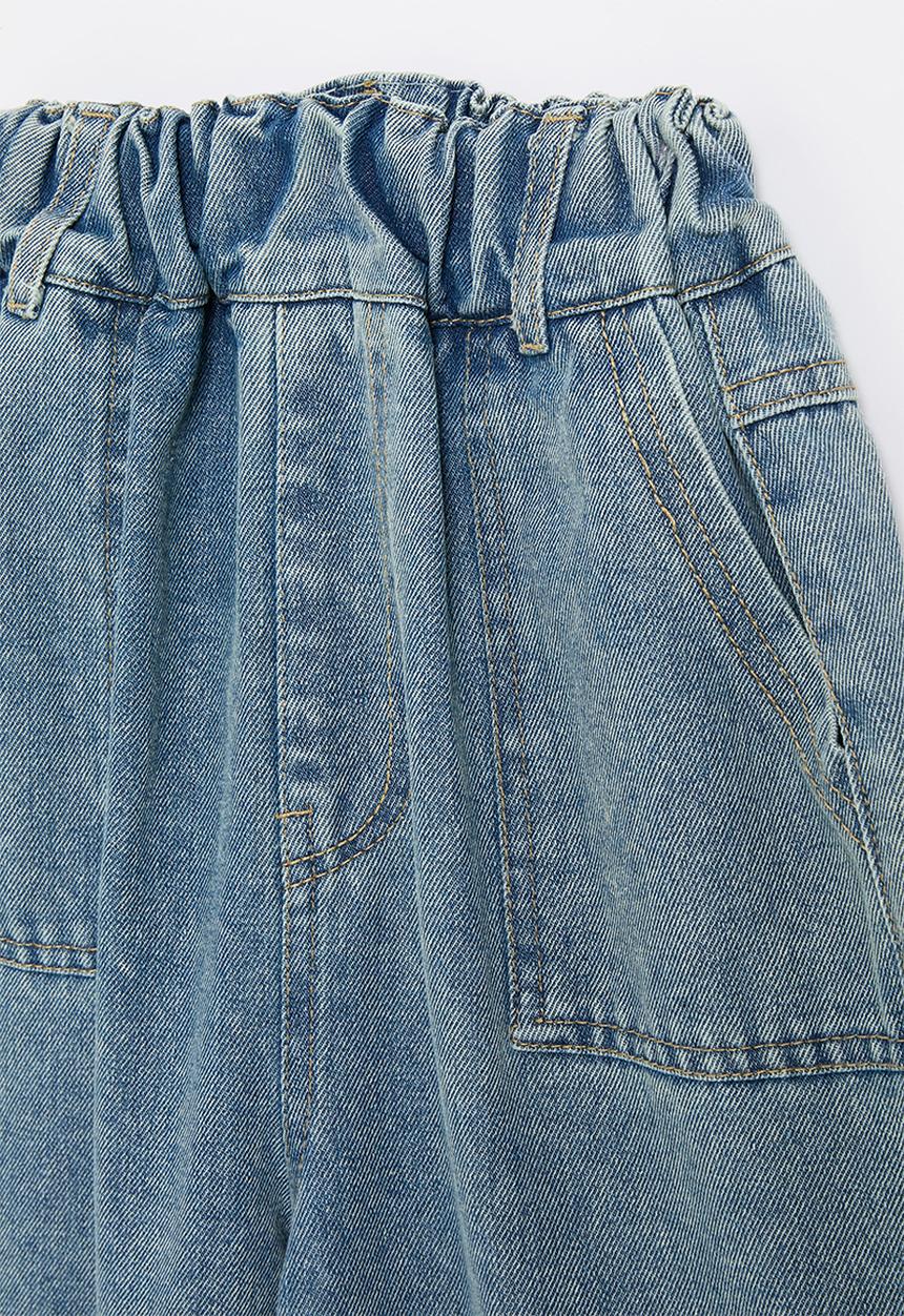 Pop Candy - Denim cargo jeans-stone wash