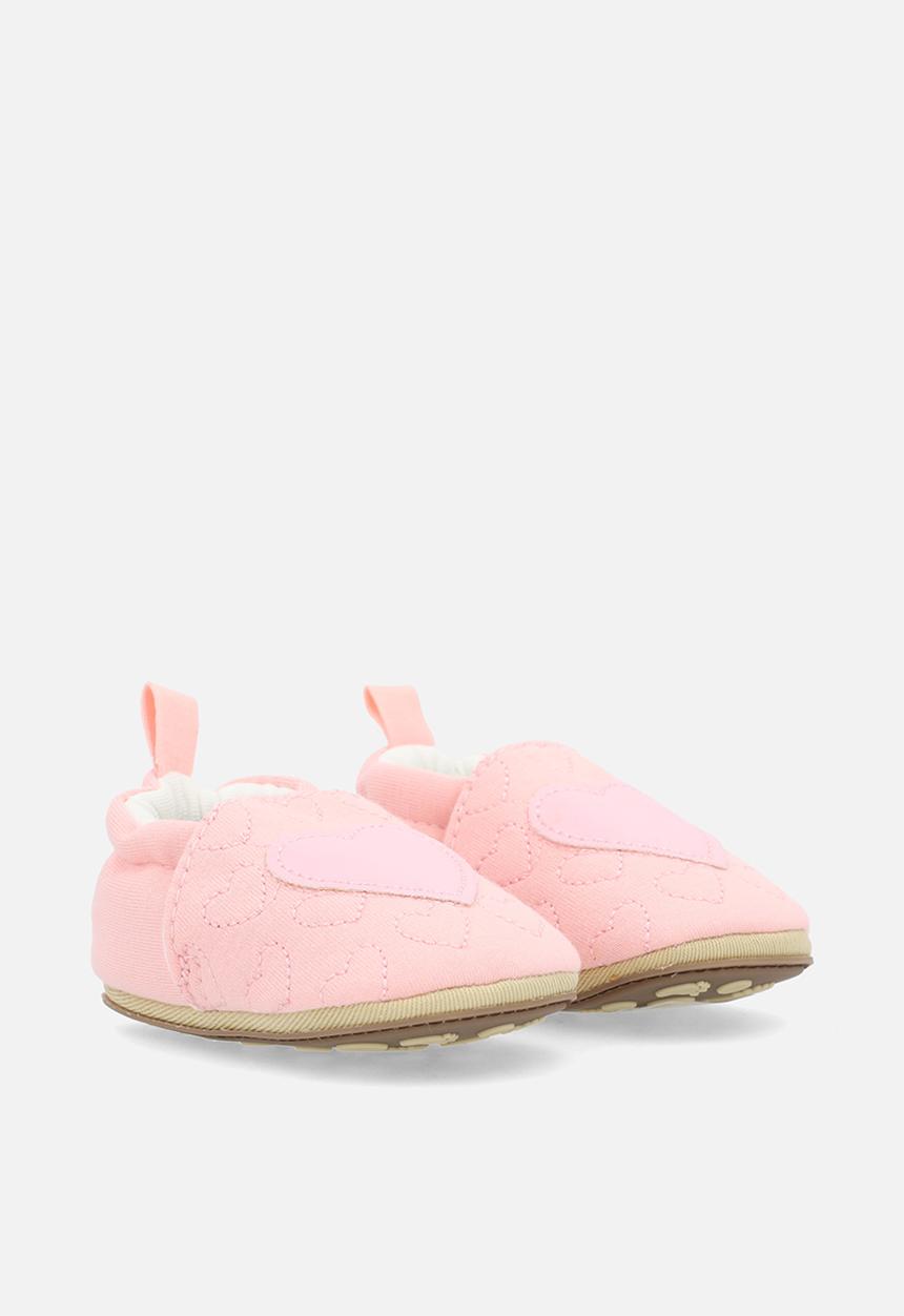 Pop Candy - Heart applique slippers - pink