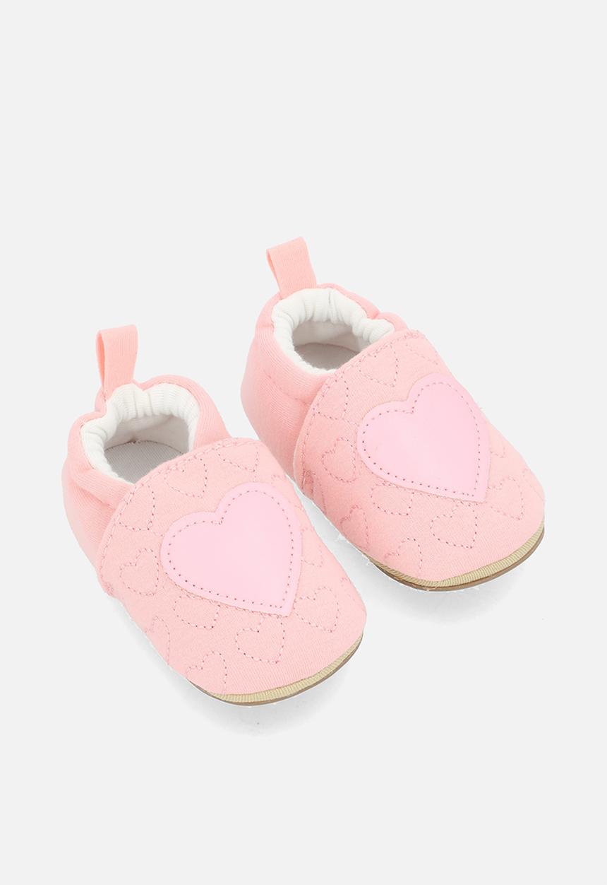 Pop Candy - Heart applique slippers - pink