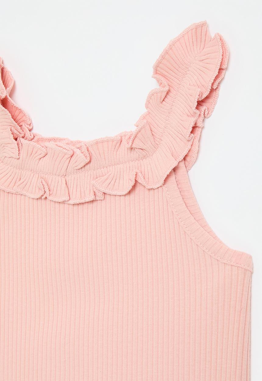 Pop Candy - Frilled collar tee - pink