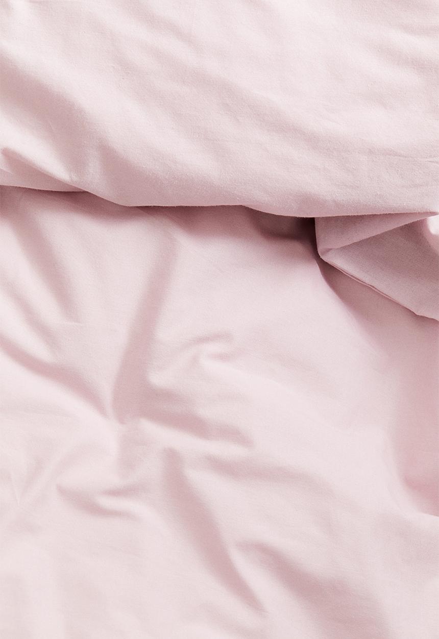 H&M - Cotton double/king duvet cover set - light pink