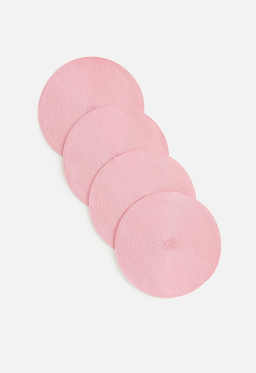 H&M - 4 pack place mats - bright pink