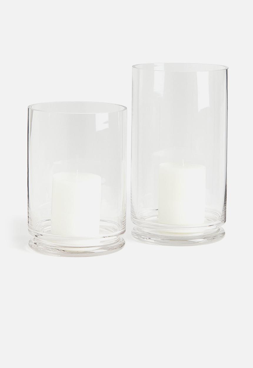 H&M - Large glass candle lantern - clear glass