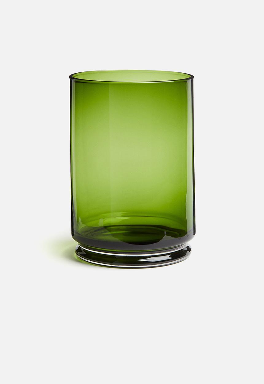 H&M - Large glass candle lantern - green