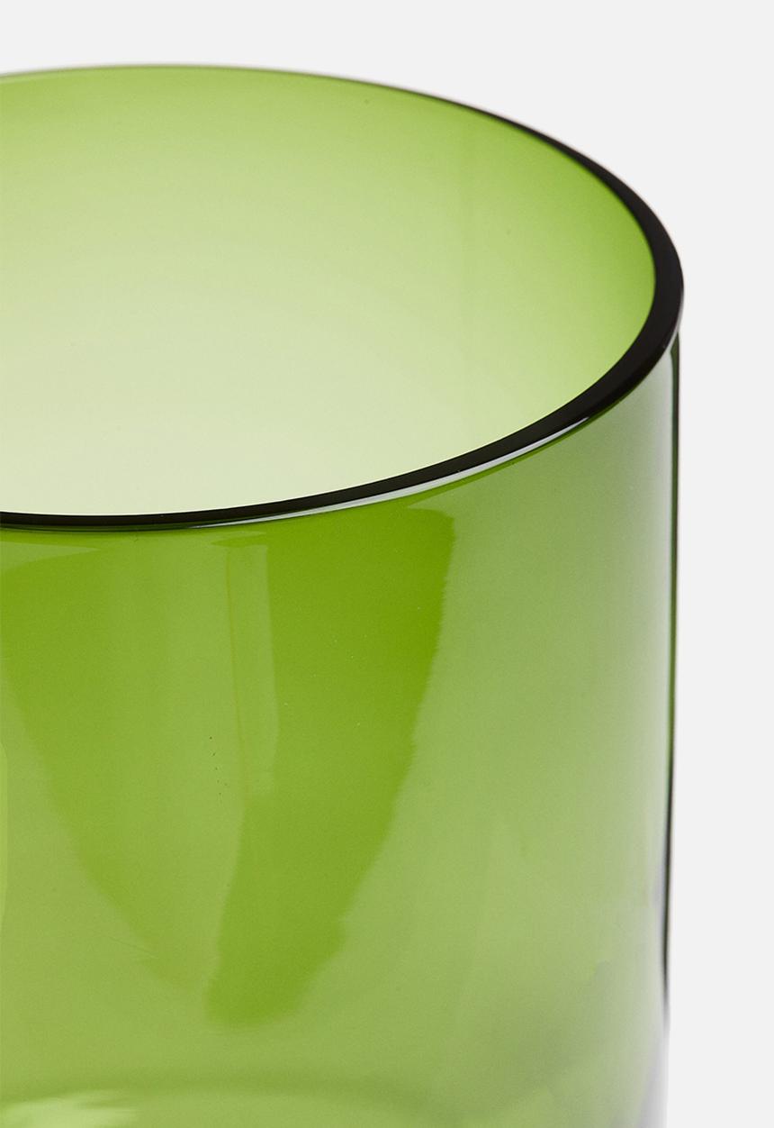 H&M - Large glass candle lantern - green
