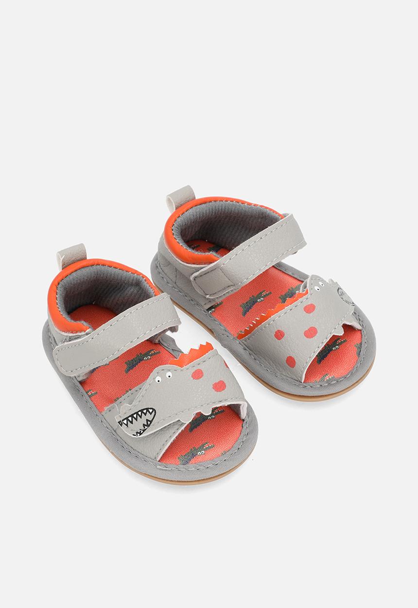 Pop Candy - Open toe sandals - grey/orange