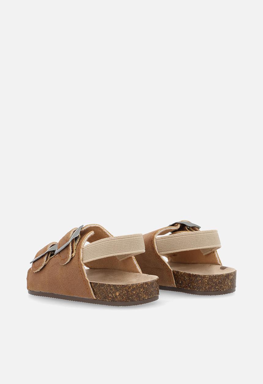 Pop Candy - Twin buckle strap sandals - brown