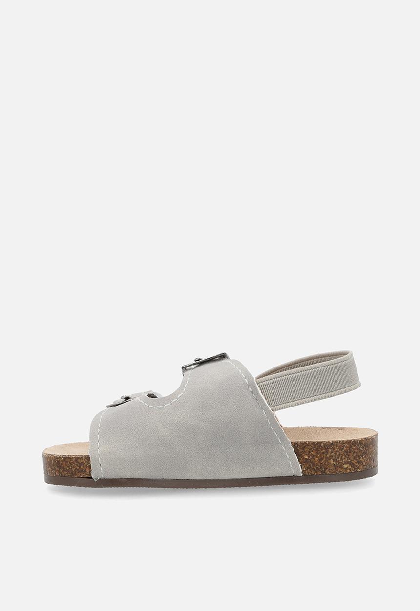 Pop Candy - Twin buckle strap sandals - grey