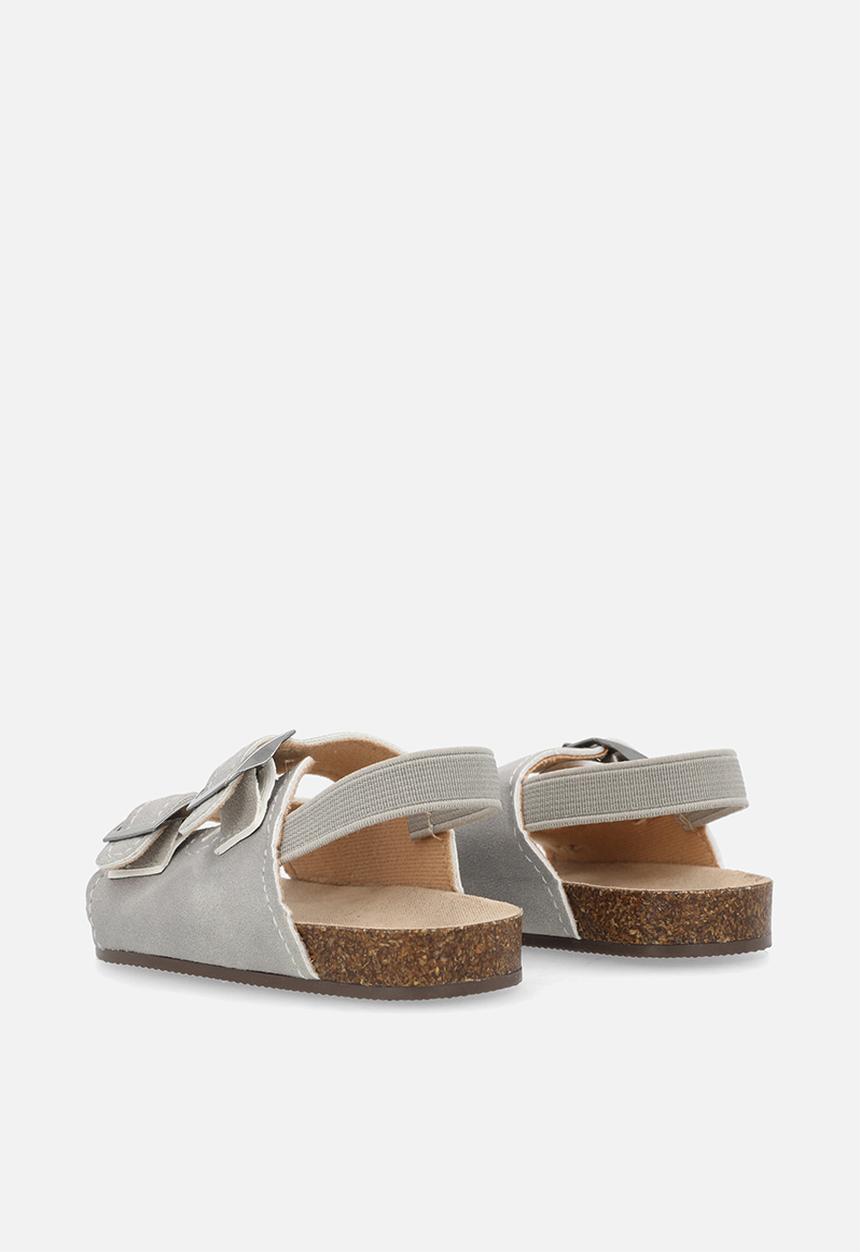 Pop Candy - Twin buckle strap sandals - grey