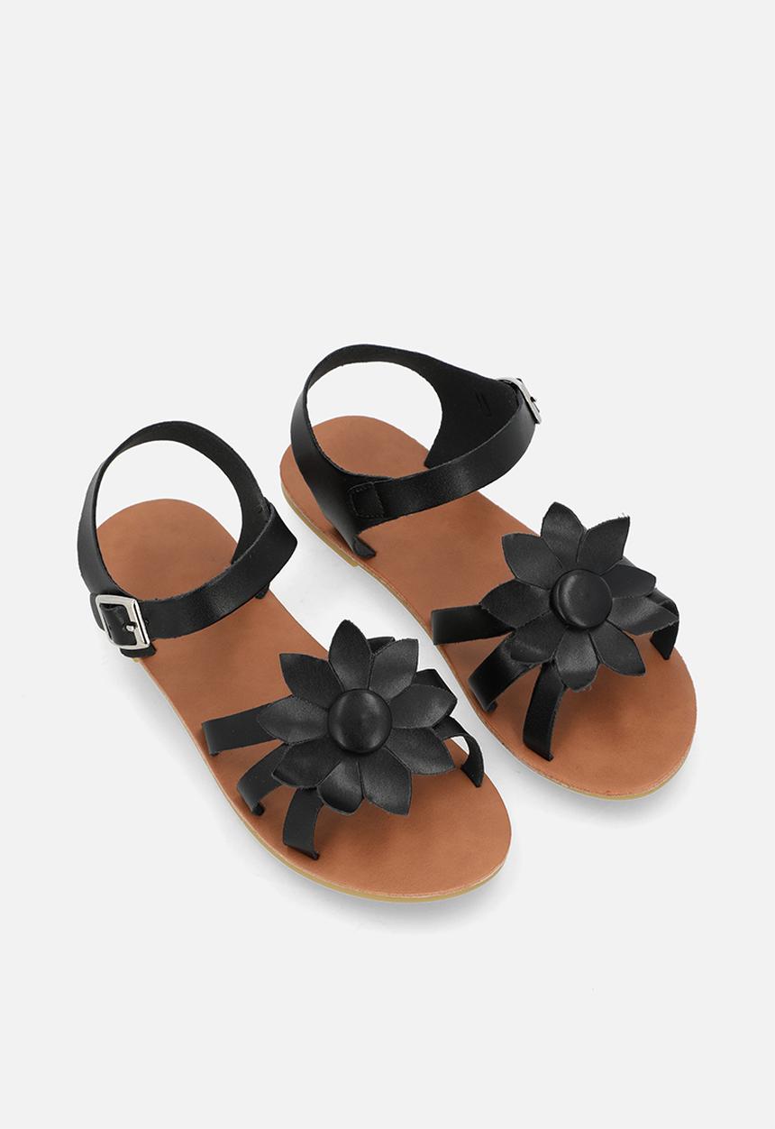 Pop Candy - Floral sandals - black