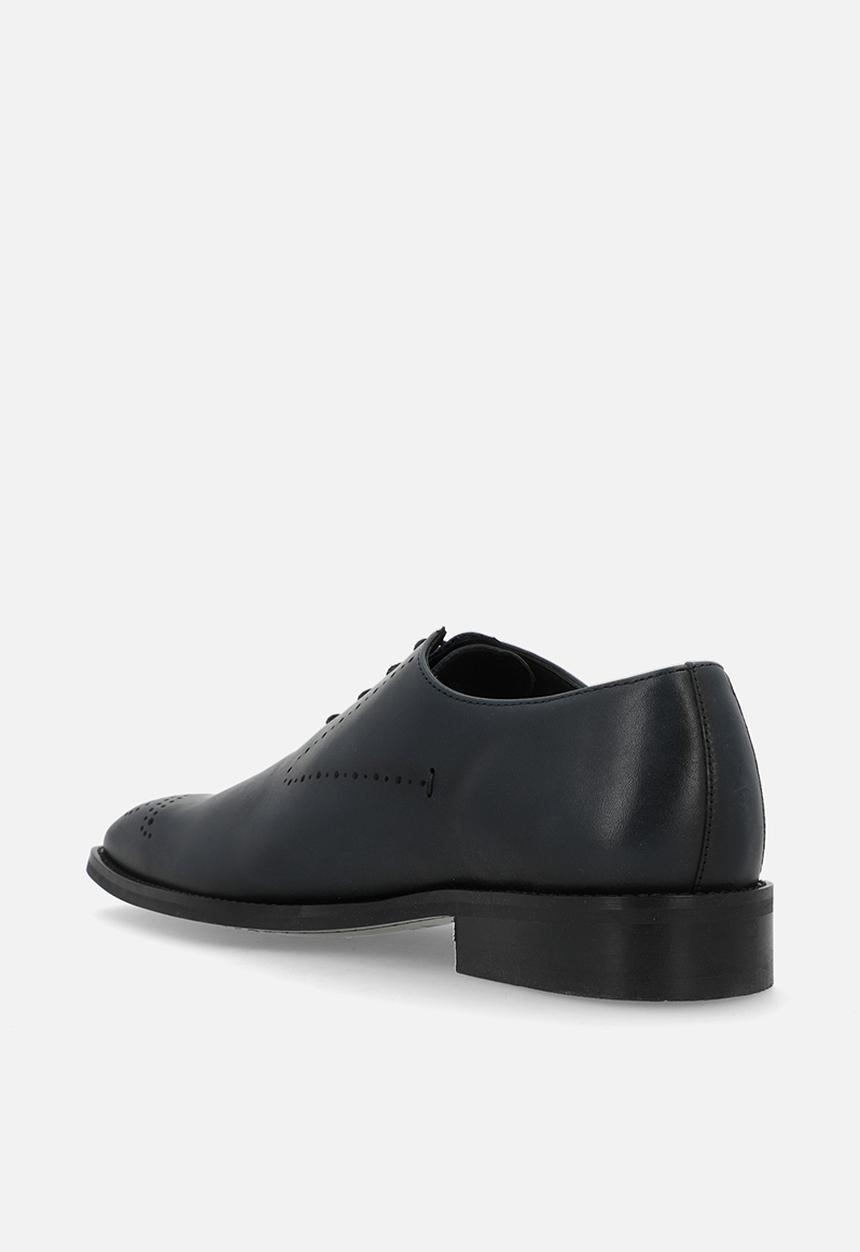 POLO - Perforated oxford lace up - navy leather