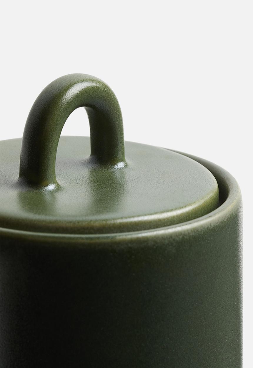 H&M - Stoneware jar - dark green