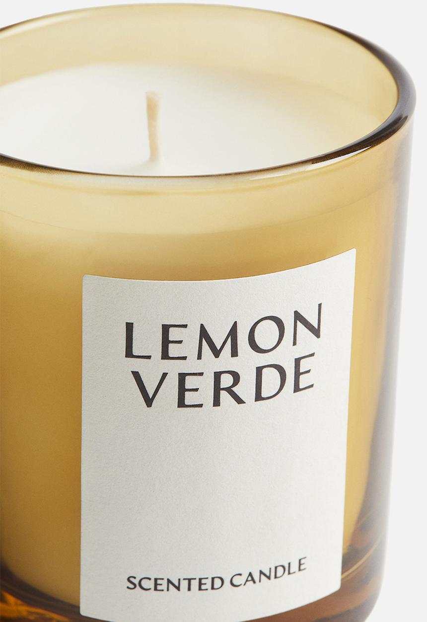H&M - Scented candle in a glass holder - lemon verde
