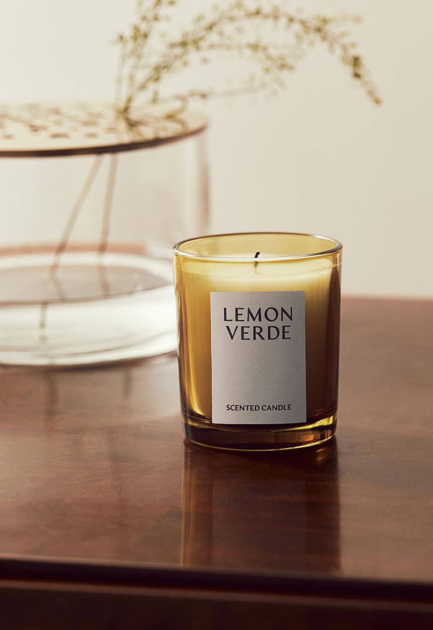 H&M - Scented candle in a glass holder - lemon verde