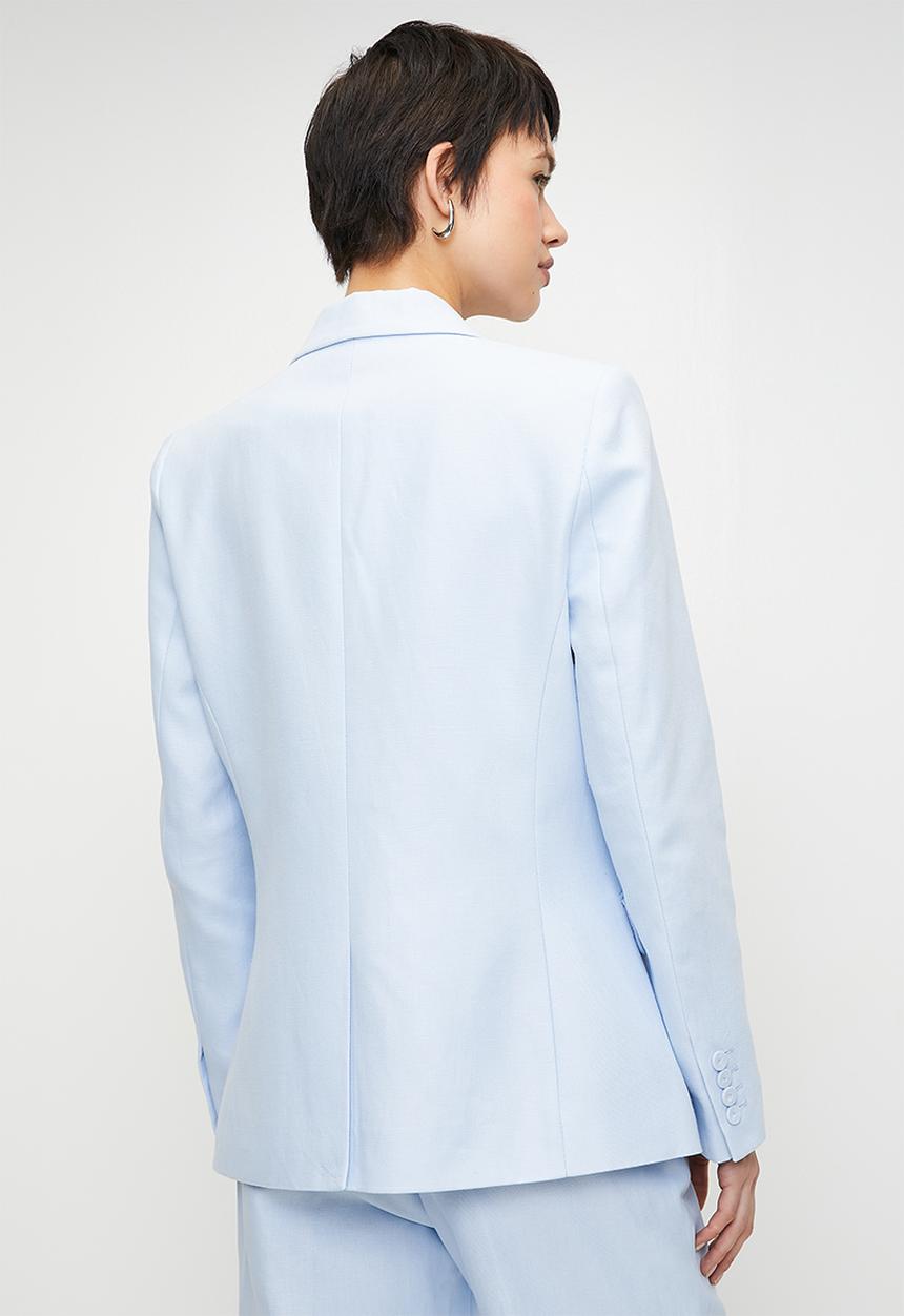 Pringle of Scotland - Eve Linen Blend Blazer - Light Blue