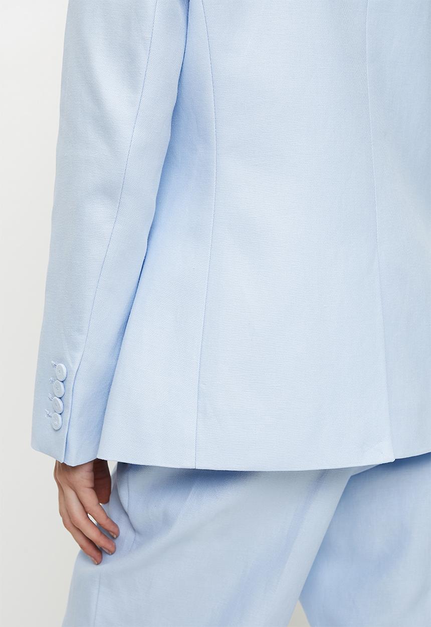 Pringle of Scotland - Eve Linen Blend Blazer - Light Blue