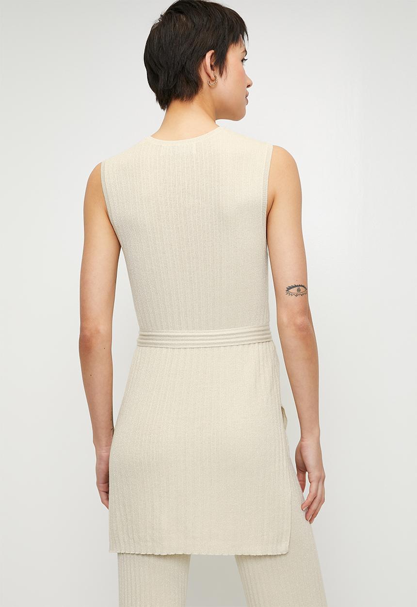 Pringle of Scotland - Bree Knitted Co-ord Top - Stone