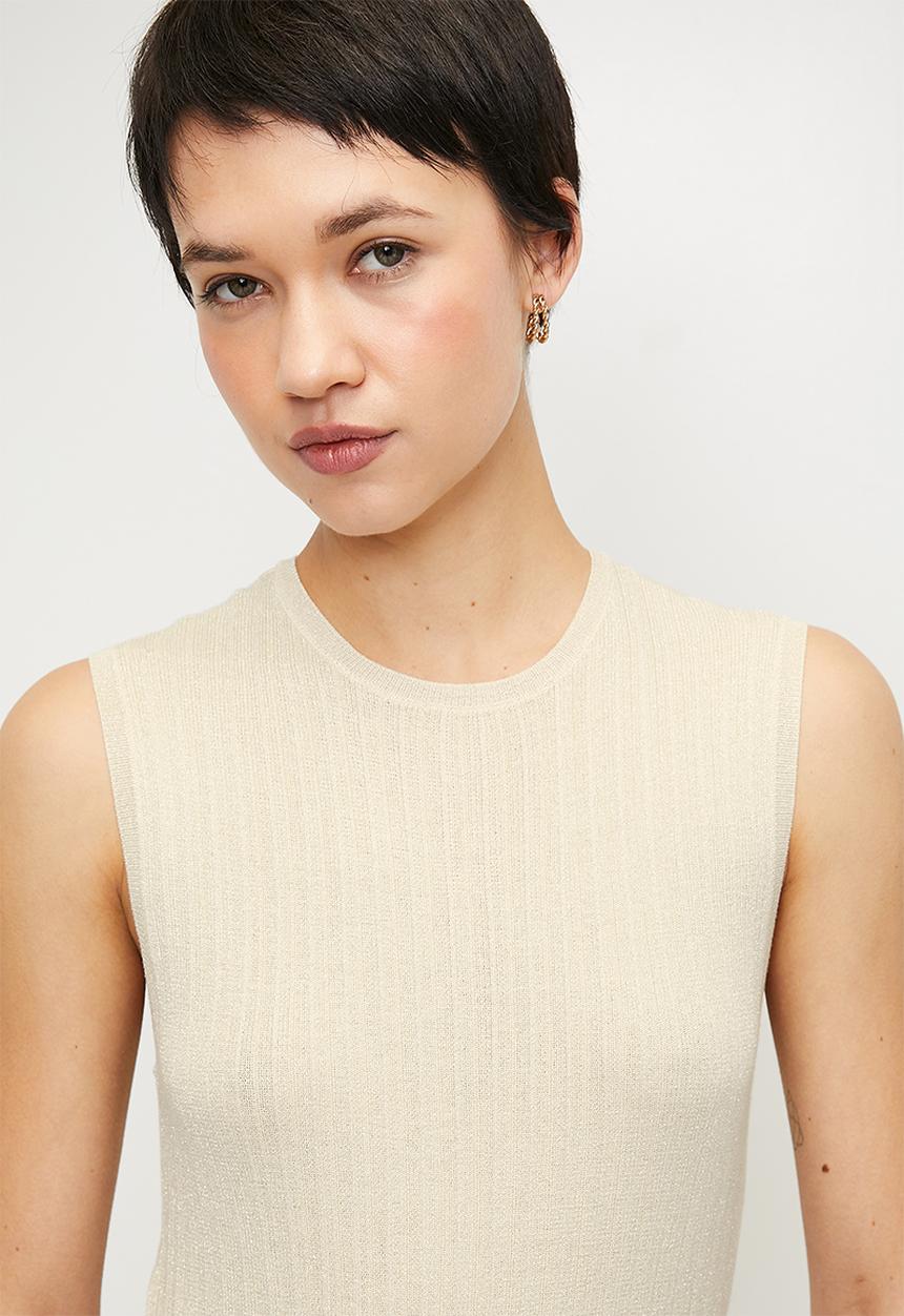 Pringle of Scotland - Bree Knitted Co-ord Top - Stone