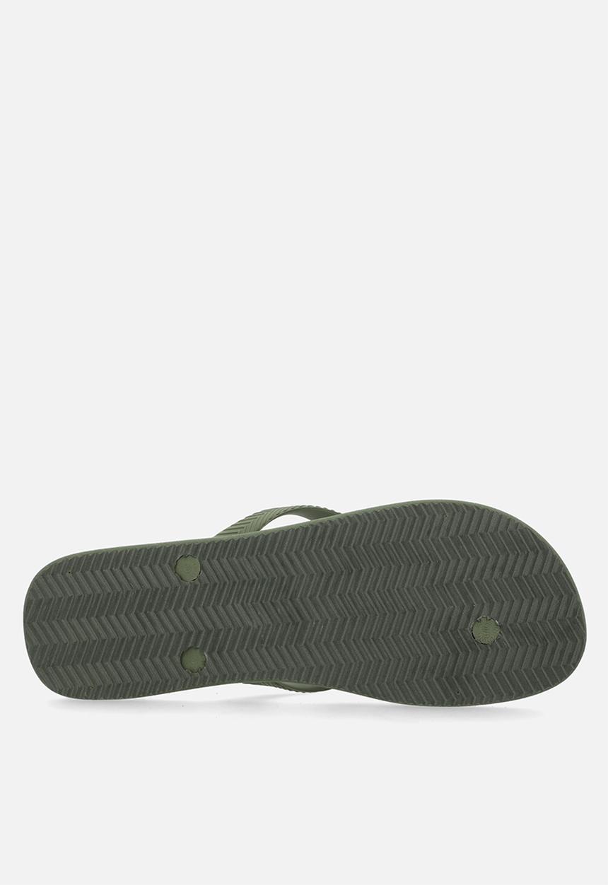 Superdry. - Core logo flip flop - olive khaki/optic