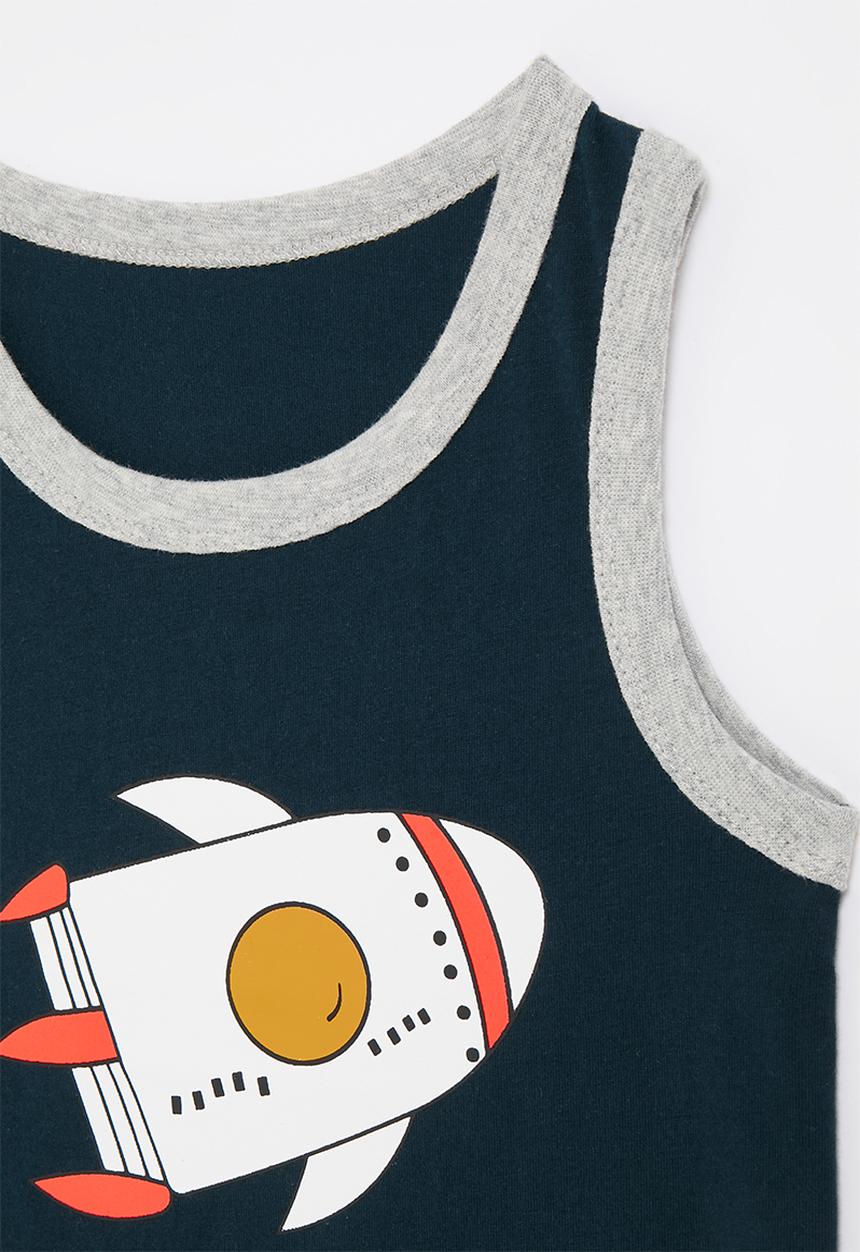 Pop Candy - Printed vest - blue
