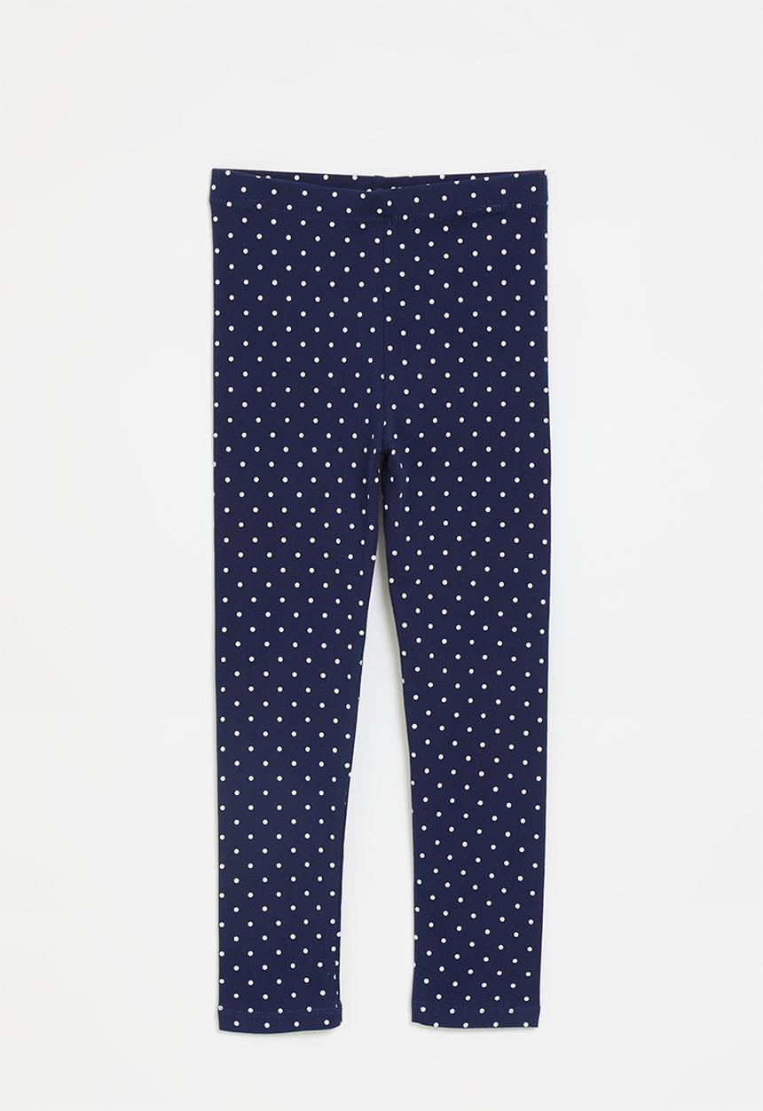 Pop Candy - Polka dot leggings-blue & white