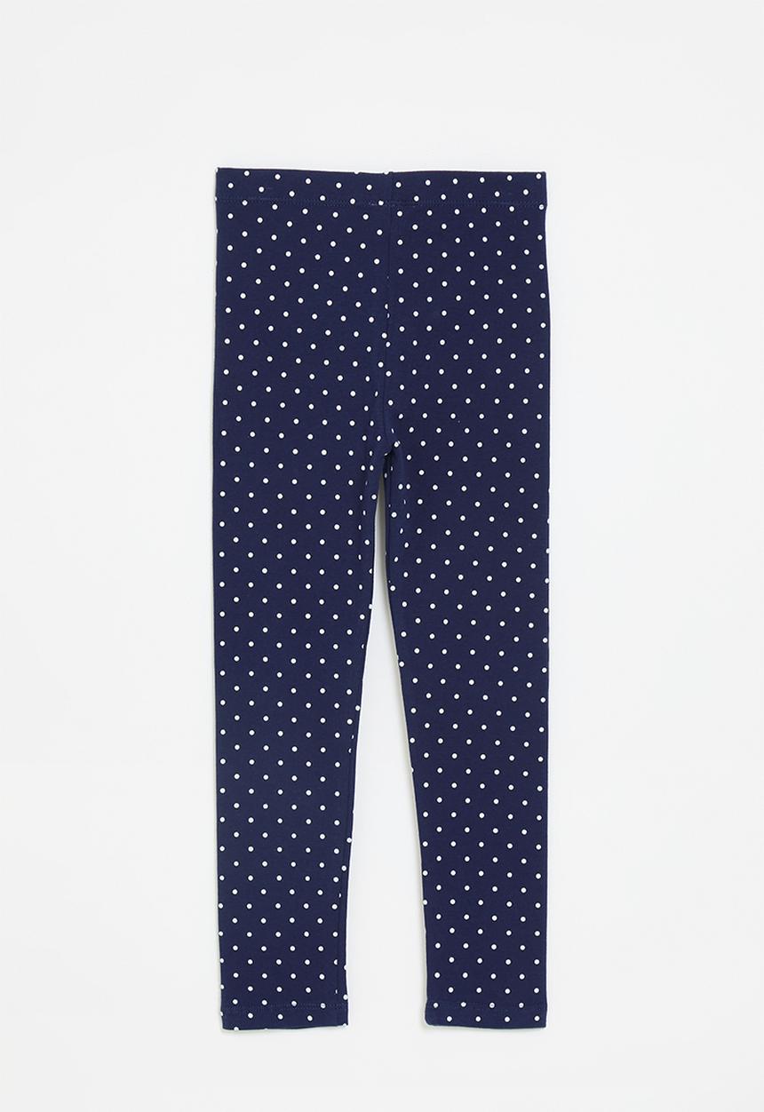 Pop Candy - Polka dot leggings-blue & white