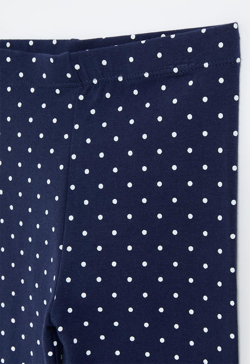 Pop Candy - Polka dot leggings-blue & white