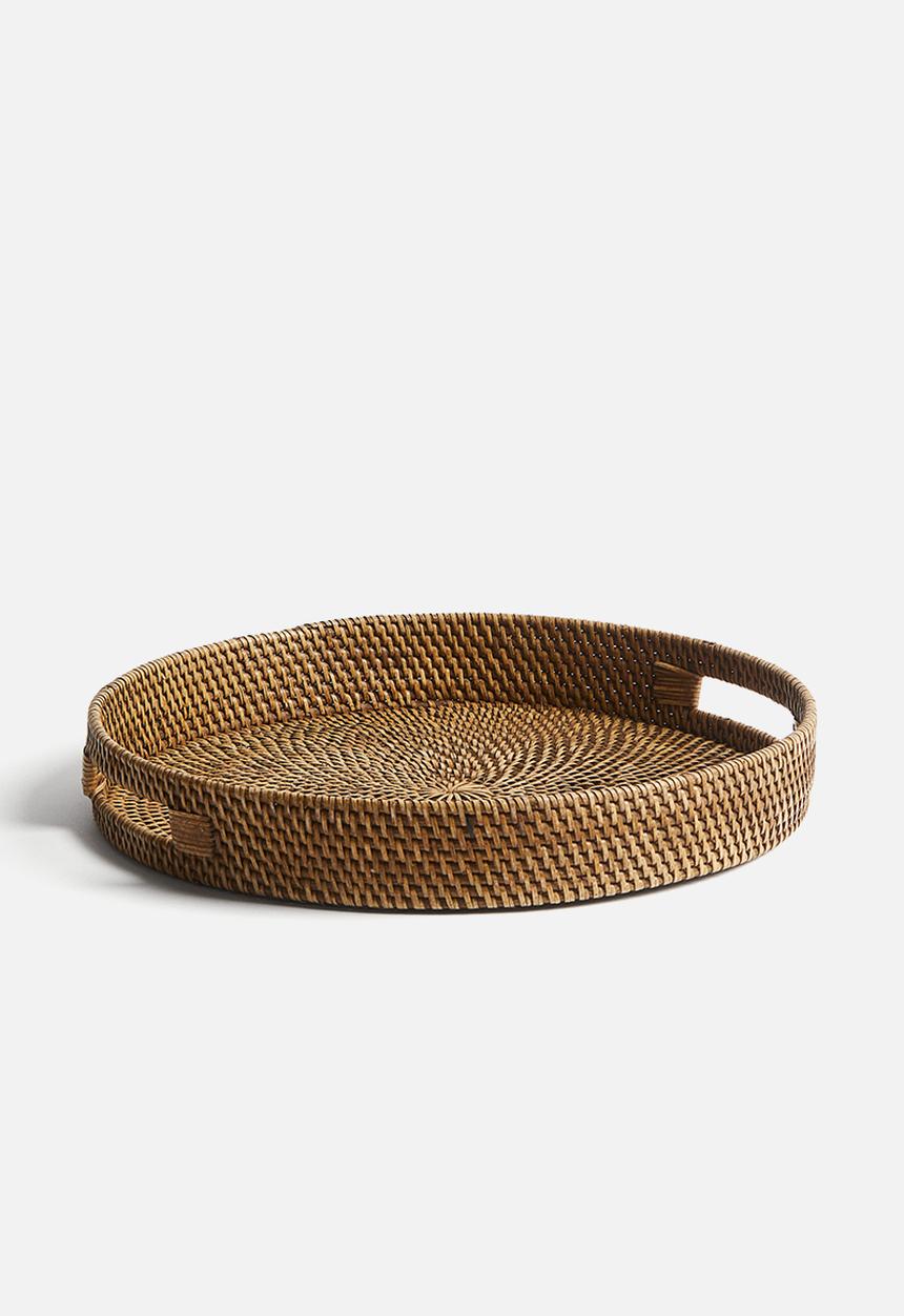 H&M - Rattan tray - beige